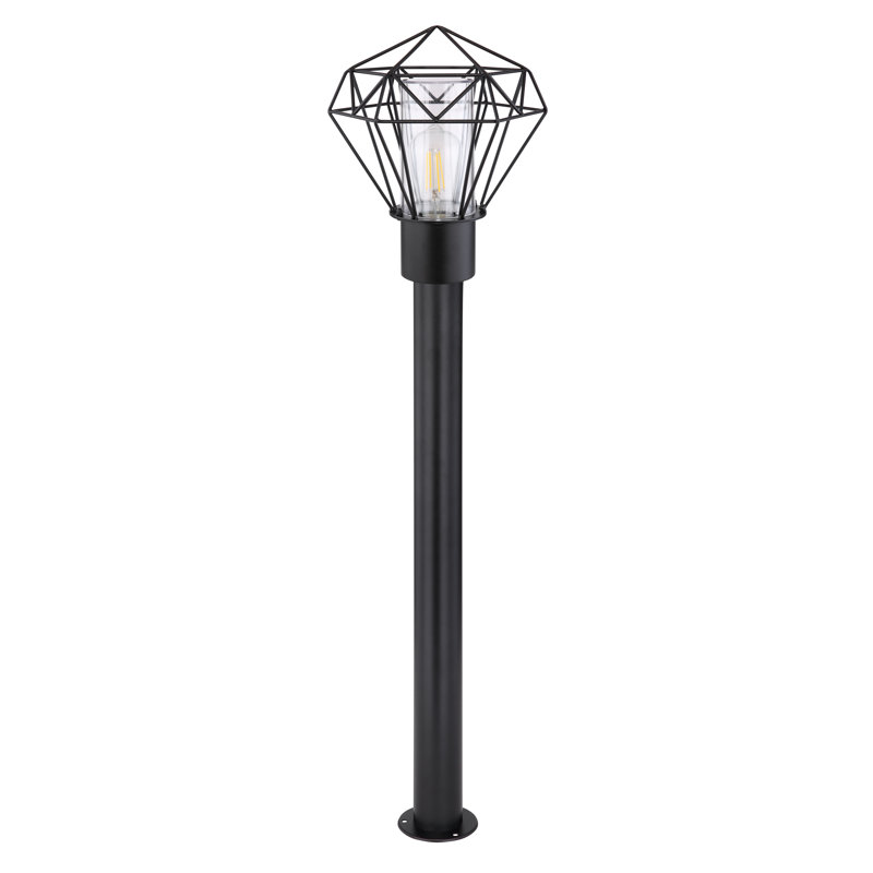 Couronne Black Stainless Steel Pathway Light, 100cm H x 25.5cm W x 22.5cm D