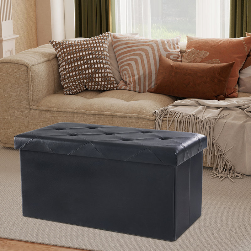 Repose-pieds standard avec rangement Kesa, Noir