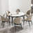 33.5'' to 51.2'' Extendable Sintered Stone Material Round White Dining Table