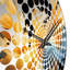 Horloge murale orange vif et turquoise-101234985