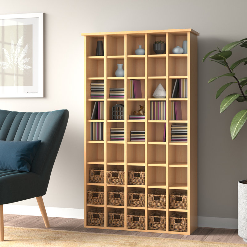 130.5cm H Media Shelves, Beech