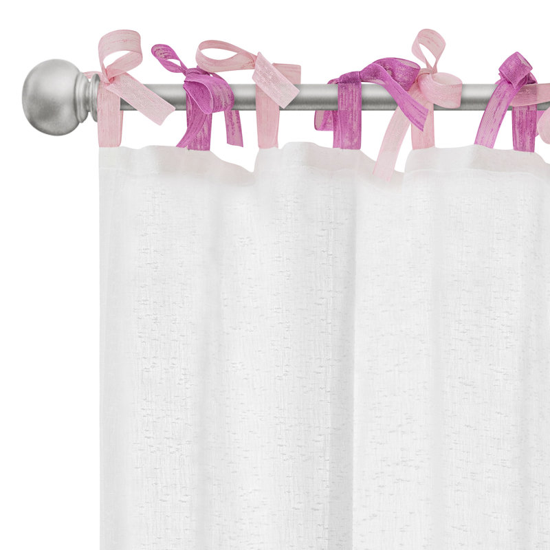 Paire de rideaux Voile Muti, L 52 po x L 84 po, Rose