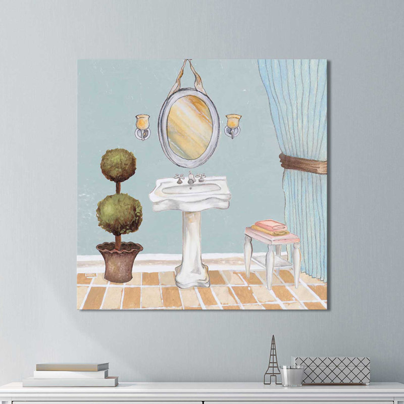 «Pastel Bath II», impression, H 18 po x l 18 po x P 1 po, Toile tendue
