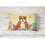Coussin lombaire rectangulaire anglais bouledogue de pâques-22322944