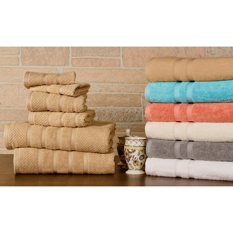 Ensemble de 6 serviettes en coton égyptien, Lin