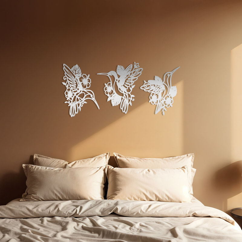 Art mural Humming Bloom, H 24 po, Noir
