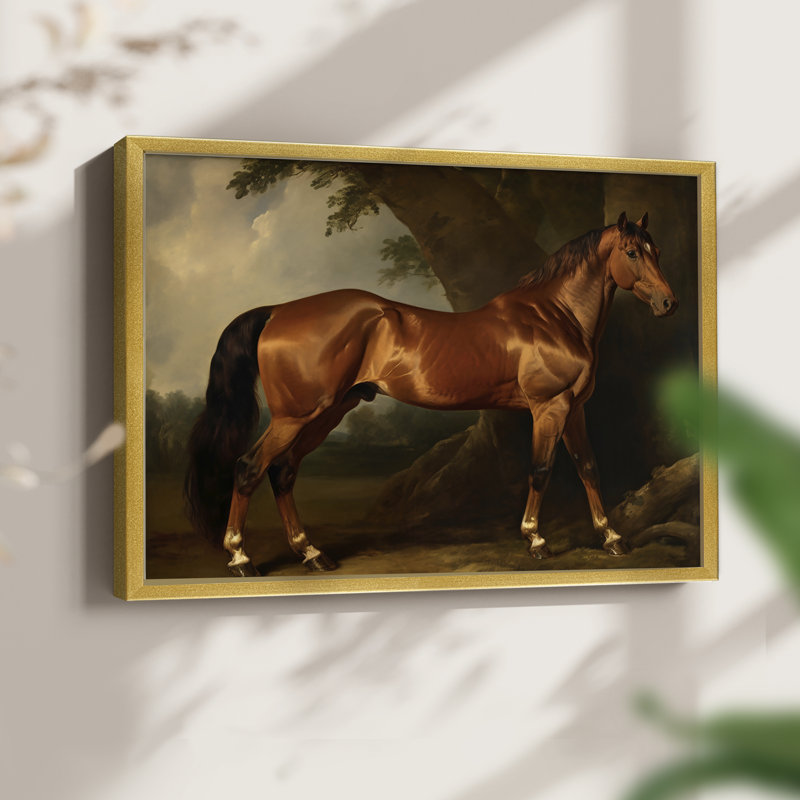 Faune - LVII - Reproduction encadrée - Restickable, H 8 po x l 10 po, Or