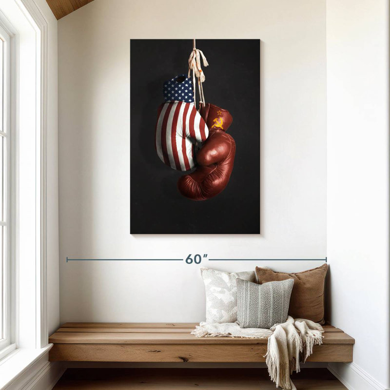 Cold War Boxing Gloves, 45" H x 30" W