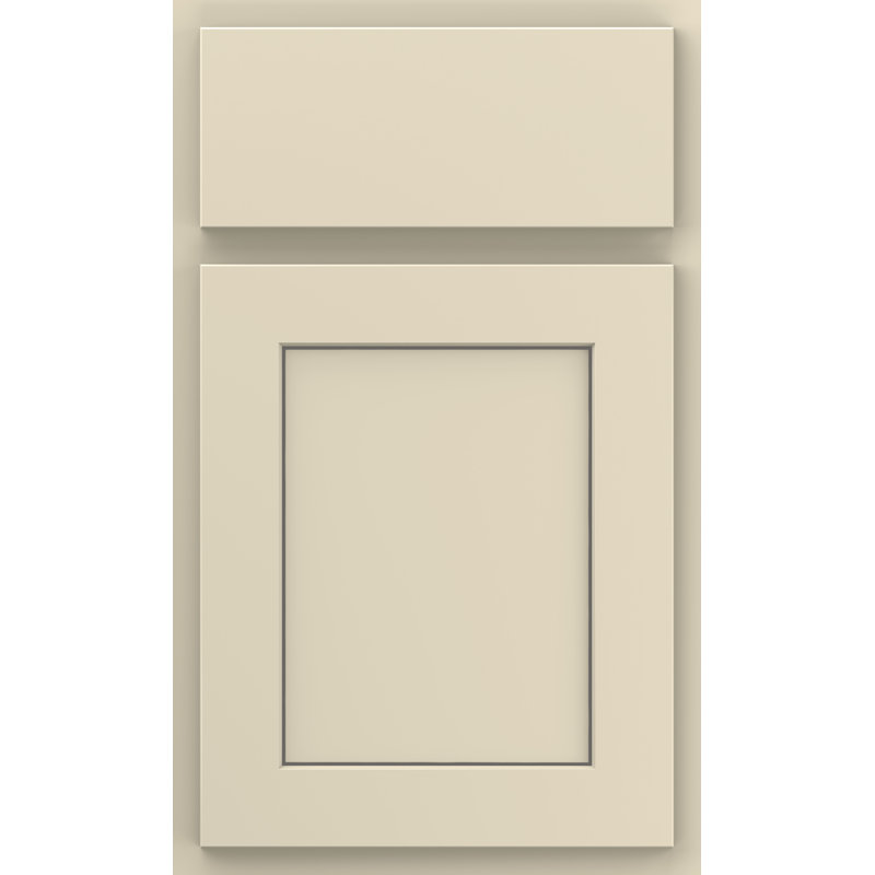 Dwelling Value Claredon Door Sample, Parchment/Nickel Glaze, Maple