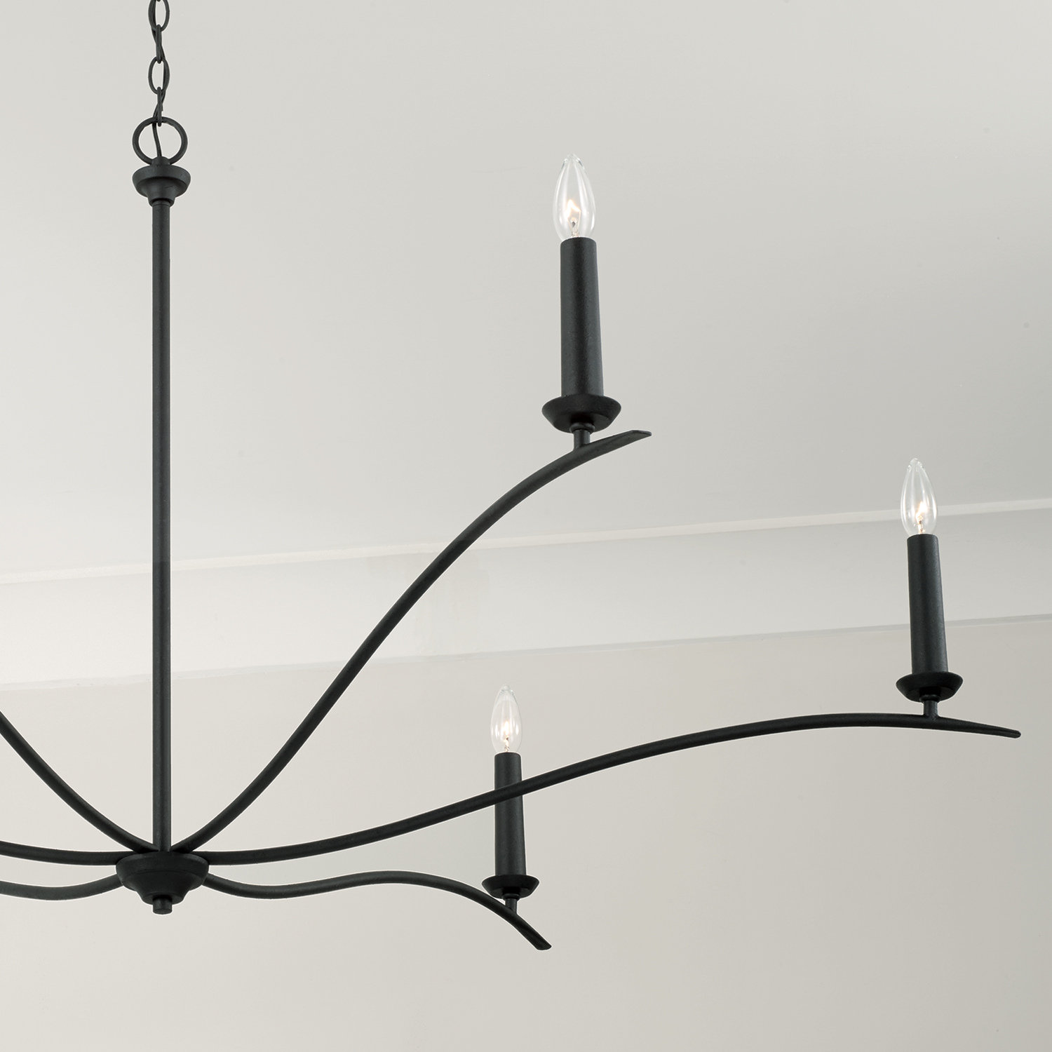 Ensley 6 - Light Dimmable Chandelier, Black Iron