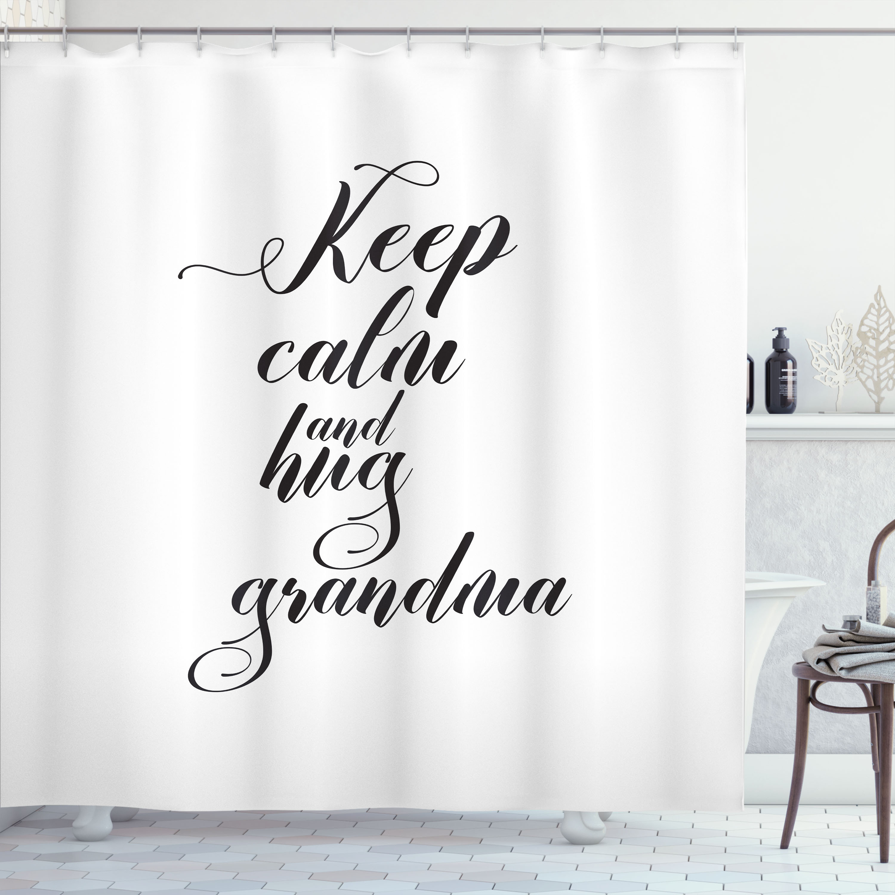 Nana Grandma Pattern Print Bathroom Shower Curtain
