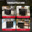  Stainless Steel Grill Table Cart With 2 Foldable Side Tables
