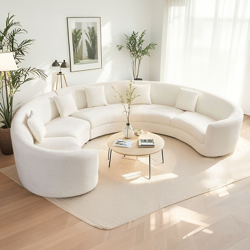 Mid - Century Modern Curved Modular Sofa, Style Meets Comfort