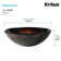 Kraus Copper Illusion Glass Vessel Sink with Pop-Up Drain and Mounting Ring