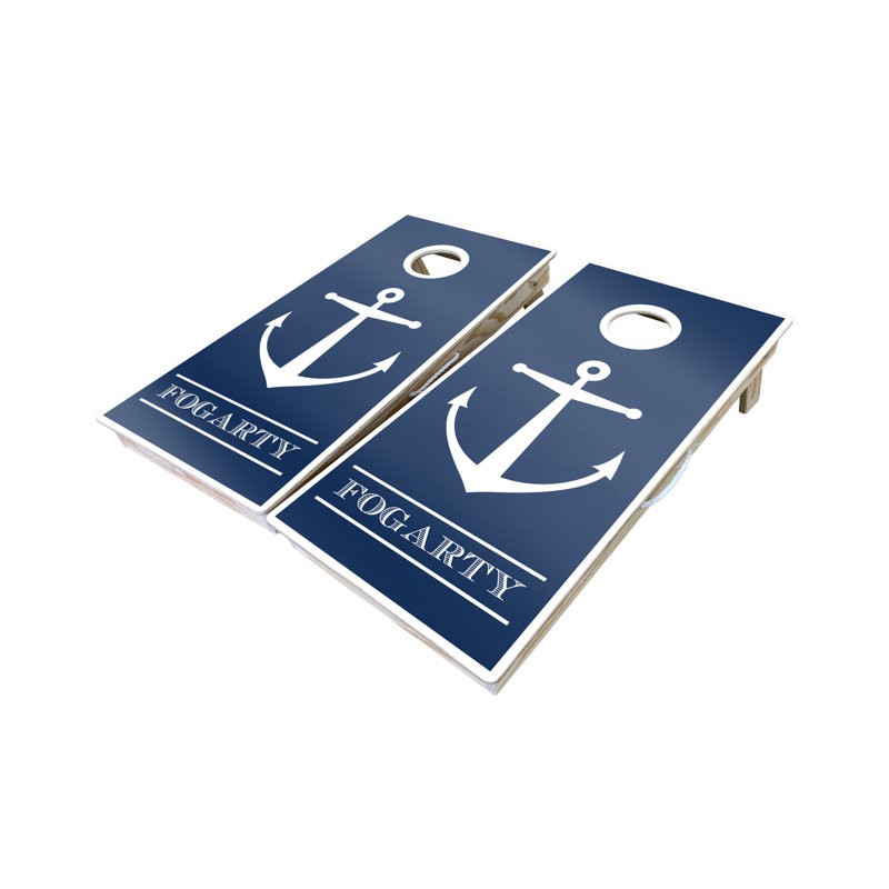 Ensemble de 10 planches de cornhole personnalisées 10 pièces Anchor Fogarty, Oui