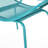25.12"W X 24.87"D 34.81"H Teal Iron Shell Chair - Mesh Seating, Angled Legs For Outdoor Stylish Seating Chairs With Silhouette, 24.87" D 34.81" H