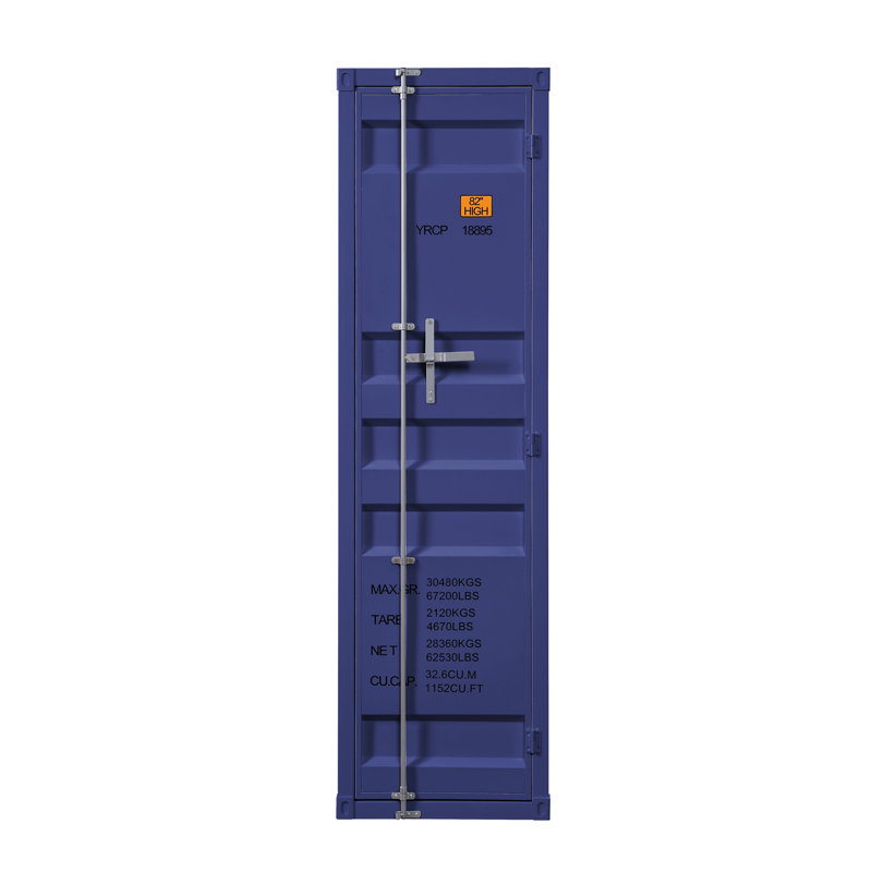 Garde-robe avec serrure de contenant pleine longueur, Bleu
