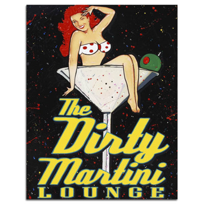 Toile tendue avec châssis «Dirty Martini Lounge 1» par Robert Holton