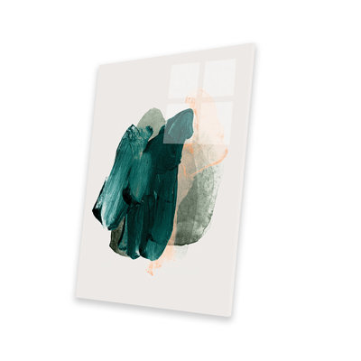 Imprimé vert émeraude sur verre acrylique