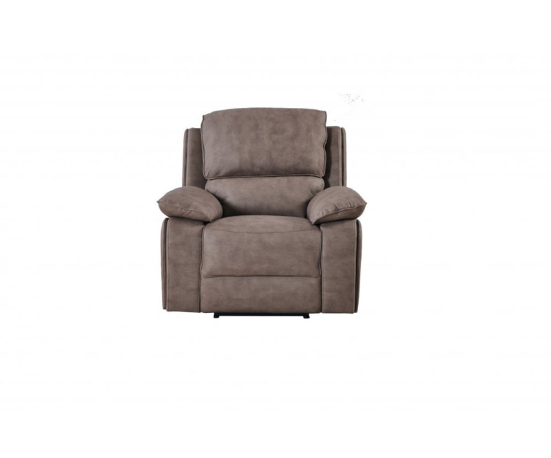 Maple Suede Fabric Electric Recliner Armchair, Brown