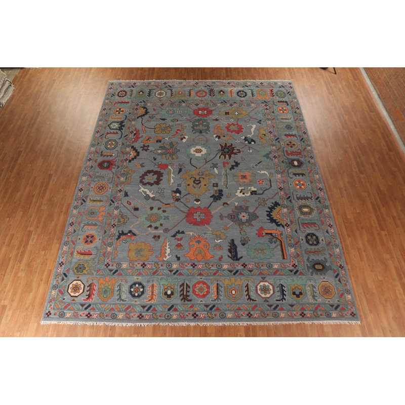 Tapis oriental gris Oushak 12 x 15