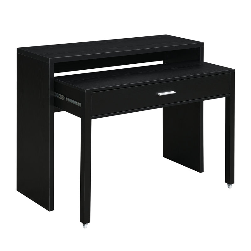 Bureau d'écriture avec tiroir Binca, Noir