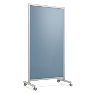 EZ Mobile Glassboard Freestanding Glass Reversible Large - 6' - 8' Framed Glass Board