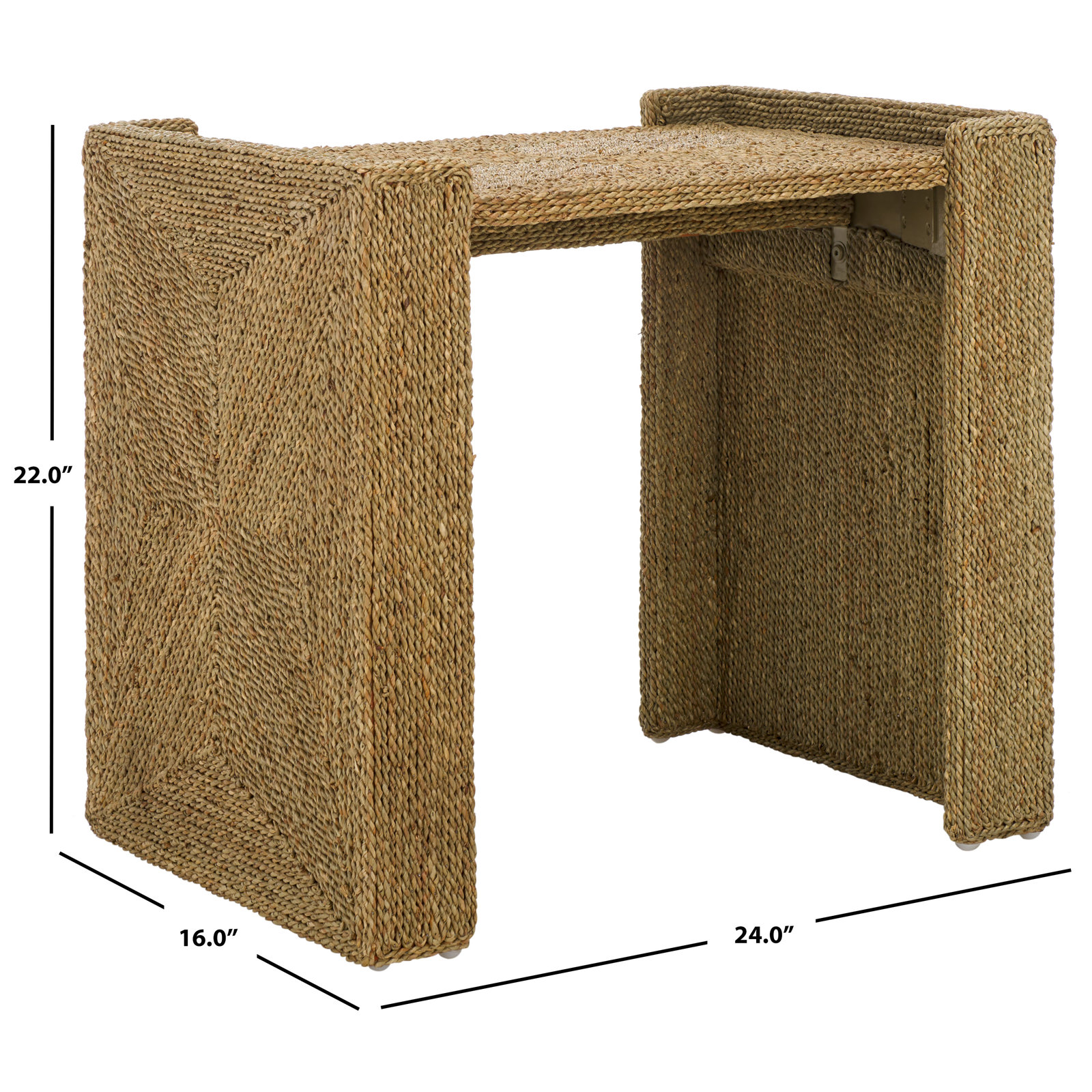 Criston Sea Grass Accent Table, Natural