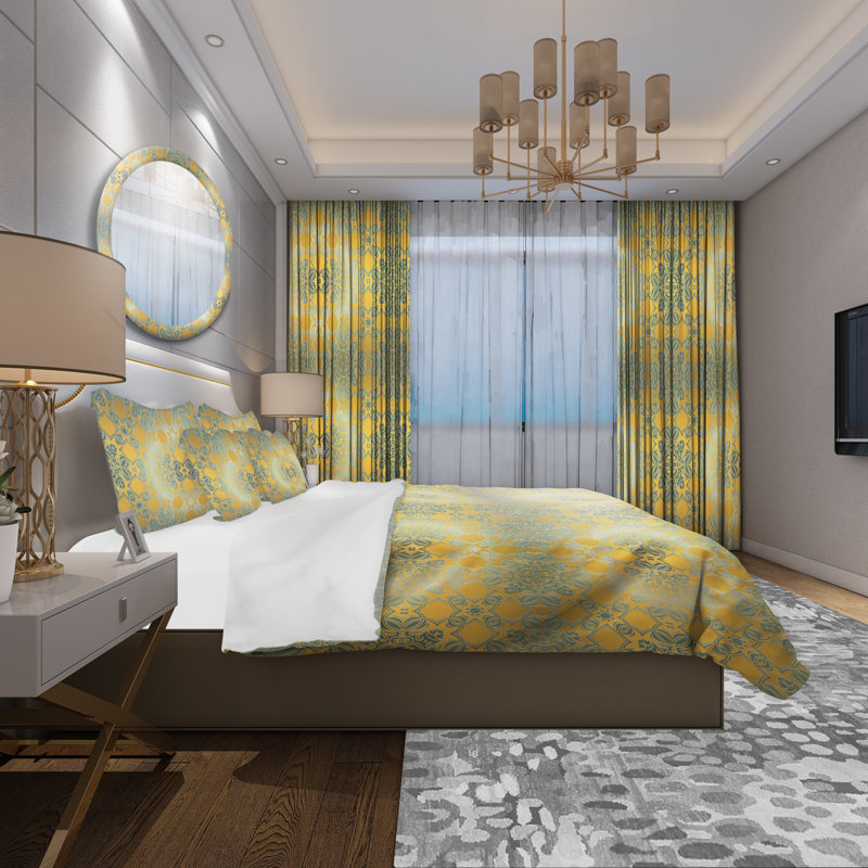 Ensemble de housse de couette glam, Housse de couette très grand + 2 taies décoratives