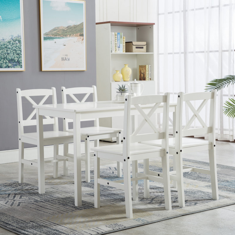 Danny 4 - Person Dining Set, White