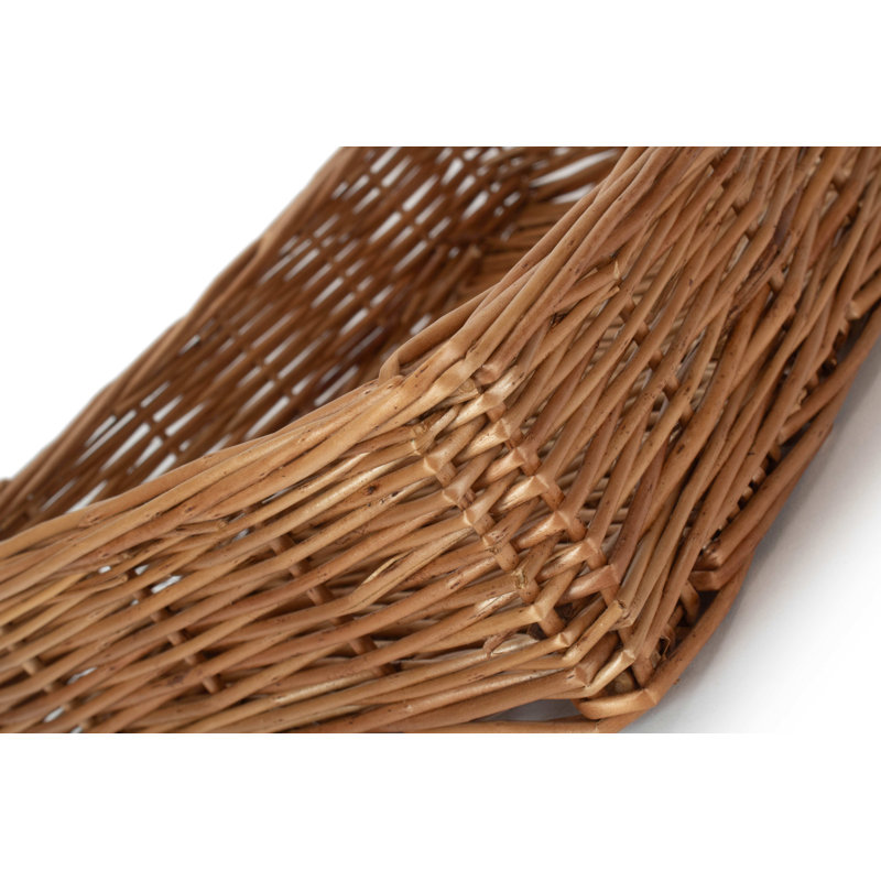 Flushing Wicker Storage Tray Basket