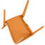 Chaises simples en polypropylène orange tropical (lot de 4) pour aires de repas, résistantes aux intempéries, pieds antidérapants pour une utilisation extérieure.