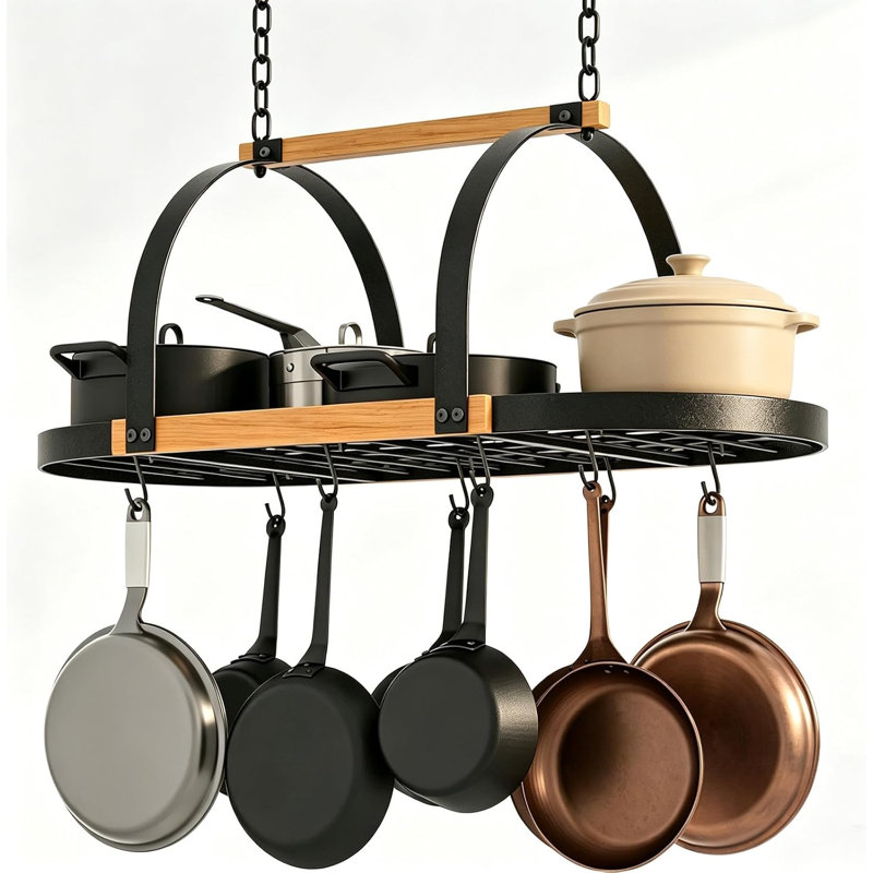 Heavy Duty Hanging Pot Rack, Ceiling Mount, 130 lb Capacity