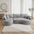 Boneless 124.5" Curved Modular Sectional Sofa, Large L-shaped Floor Couch, No Assembly Required & Boxed Delivery,easy-clean, Includes 4 Pillows,modern Design-860408635