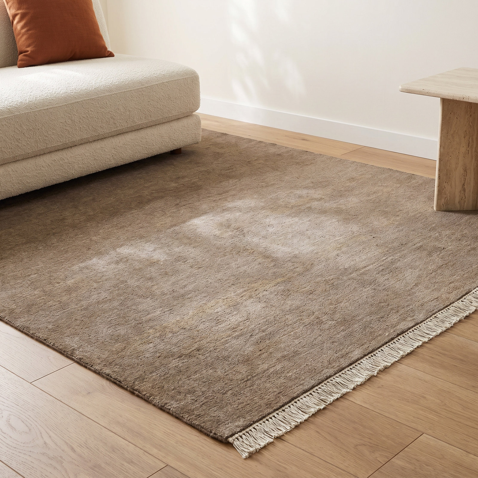 Clio Hand-Loomed Ivory Wool Rug, Rectangle 9' x 12'