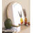 Modern Round Wall Mirror, 23.6 x 23.6 x 0.9 Inches | 100% MDF with Ecological Flotal-E Finish, Natural Color | Scandinavian Design, Perfect for Home Decor & Aesthetic Enhancement, Easy Wall Mounting-1859139110