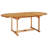 Quadrello 6 - Person Teak Wood Patio Dining Set with Extendable Oval Table
