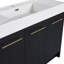 Meuble-lavabo autoportant avec lavabo en résine, avec porte à fermeture douce