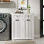 Armoire à linge avec 2 tiroirs et 2 paniers à linge amovibles