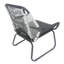 Meuble de patio en fer et en PE gris avec tissu imperméable 3Pc Chat