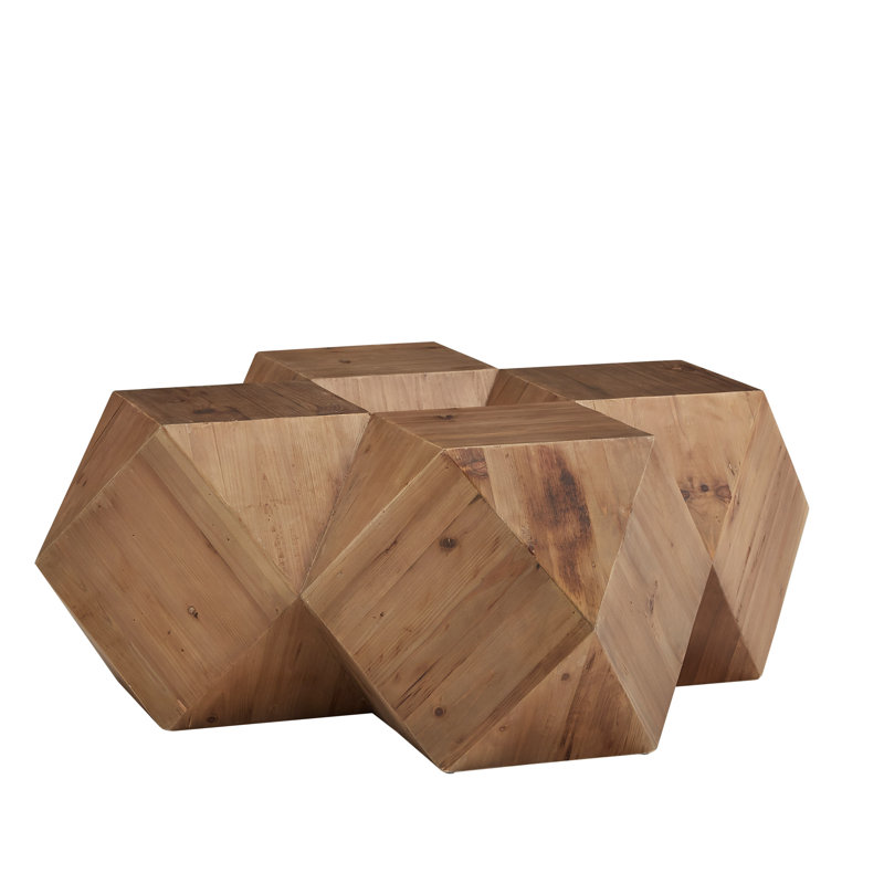 Table basse en bois massif Barry, Naturel