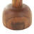Claymon Wood Handmade Side End Brown Accent Table with Rounded Block Base-225275970