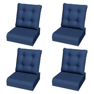 Coussins de chaise d'extérieur résistants aux intempéries en tissu d'oléfine beige, bleu, rouge et durable, résistants à l'eau et aux rayons UV pour les sièges d'extérieur