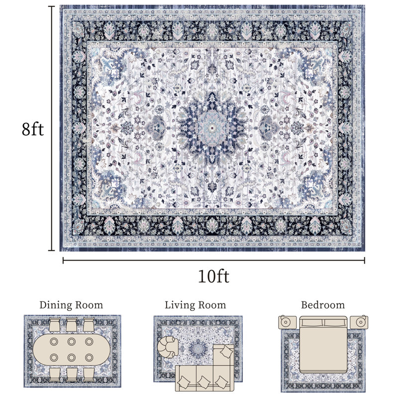 Navelina Oriental Vintage Seal Indoor Rug