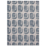 Wool Geometric Area Rug in Light Gray/Gray