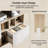 Crain 39"W - Modern Storage Cabinet With Nested Hidden Drawers, Adjustable Shelves And Open Storage For Home Office-675346169