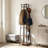 8-Hook Coat Rack with Storage Shelves