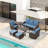 7-Piece Patio Furniture Set with Swivel Chair-859890215
