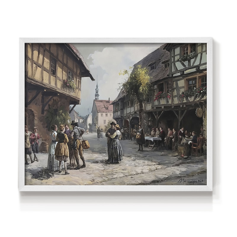 Landscape Series-CLXXVII -Framed Print - Restickable, H 11 po x l 14 po, Blanc