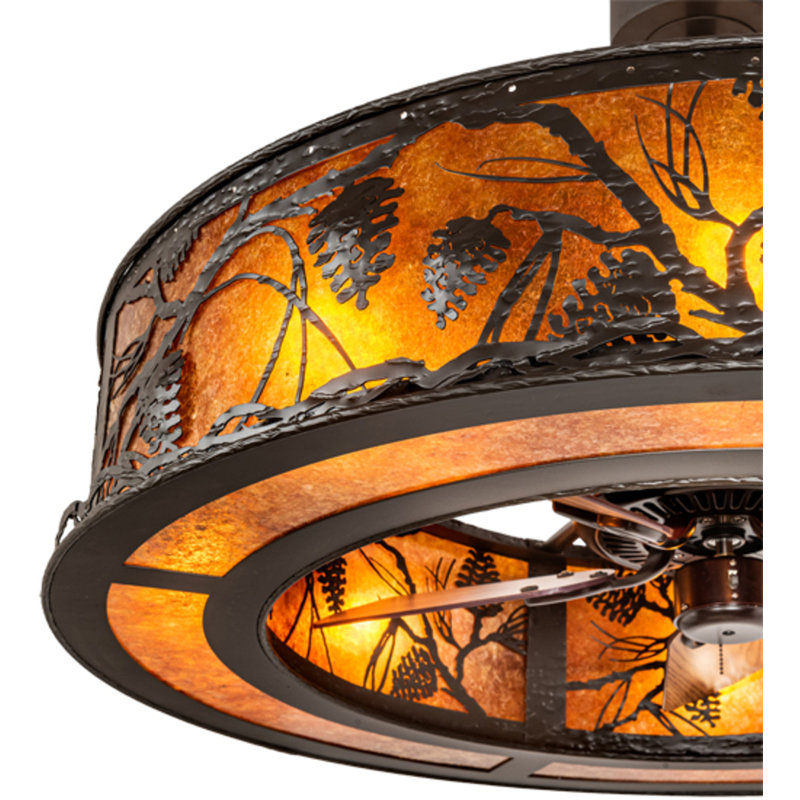 Whispering Pines Outdoor Downrod Ceiling Fan